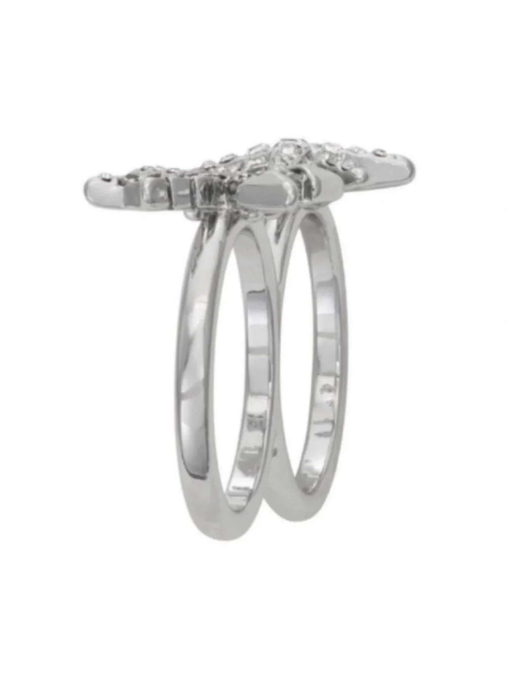 Two Finger Crystal Ring